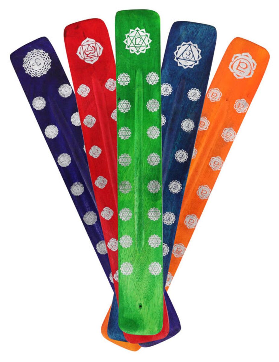 Incense Burners | 10" | Chakra Colors | 7 Piece Set