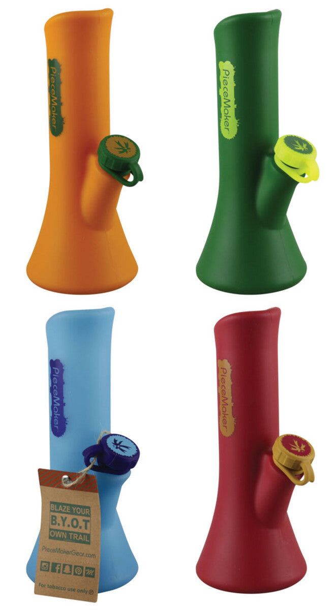 Piecemaker KaliGo Silicone Waterpipe | 8.5" | Colors Vary