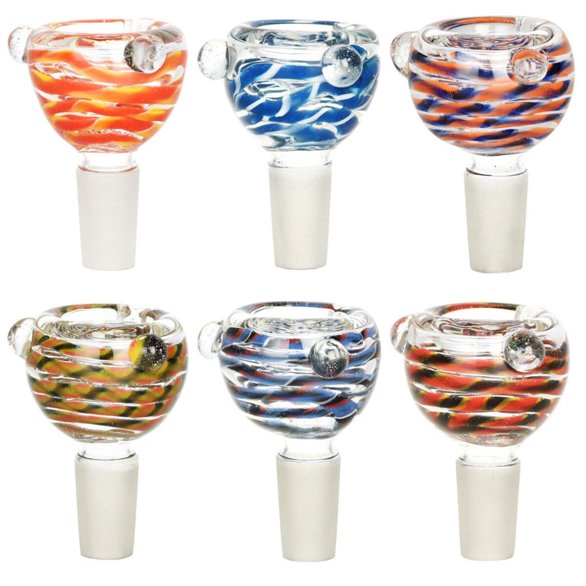 Glass on Glass Herb Slide Bowl | 14mm Male | Colors Vary