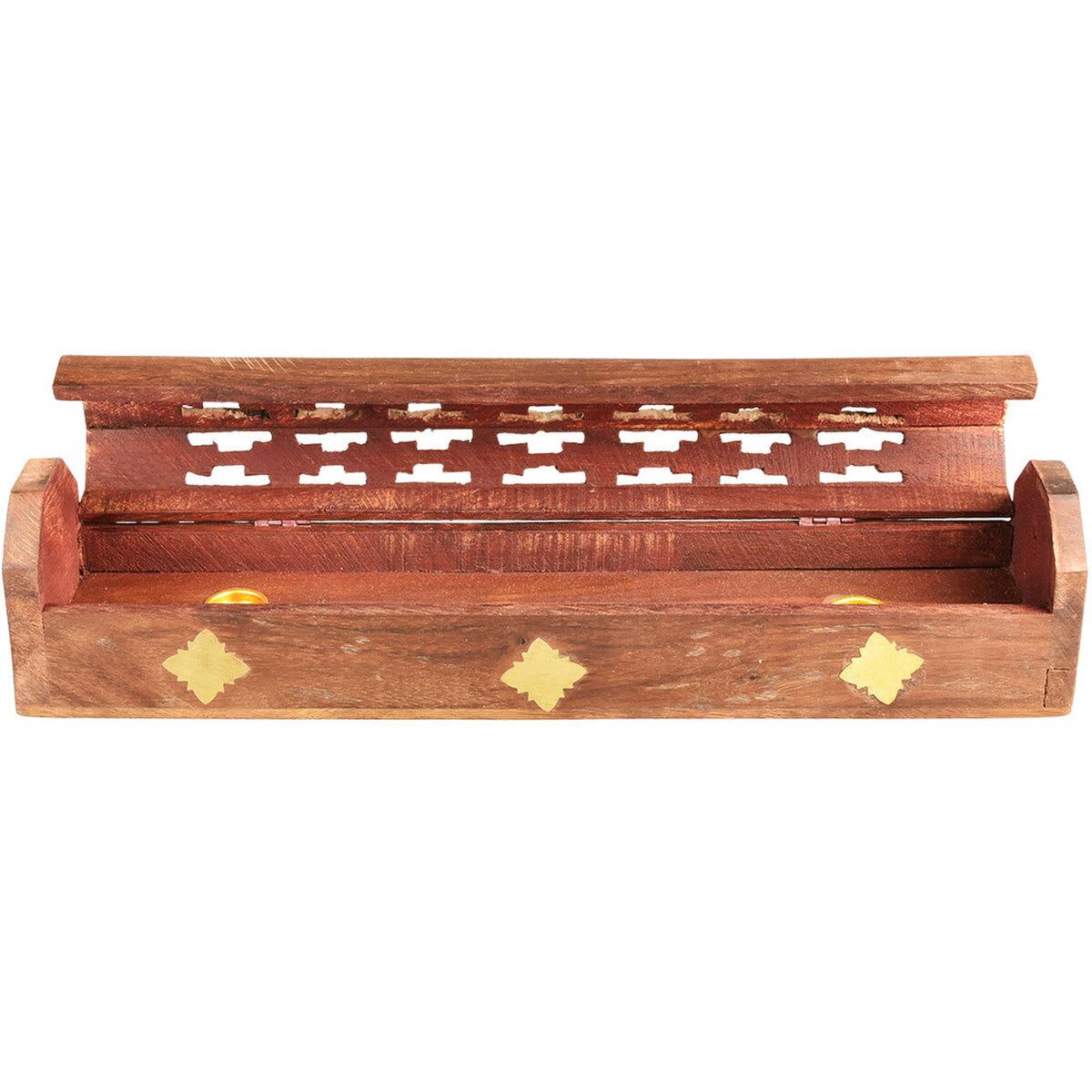 Carved & Inlaid Coffin Incense Burner | 6 Piece Set | 12" | Assorted