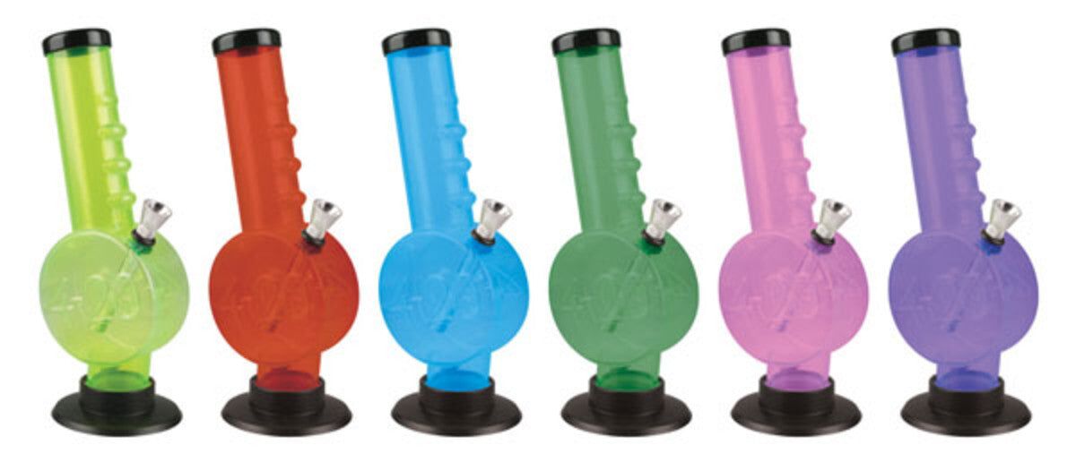 9" 420 Disc Acrylic Water Pipe | Colors Vary