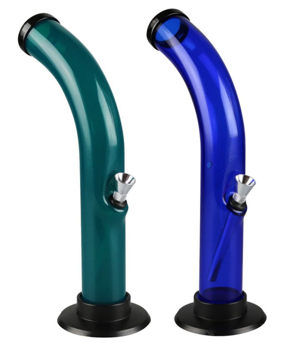 Acrylic Curved Water Pipe | 10" | Colors Vary