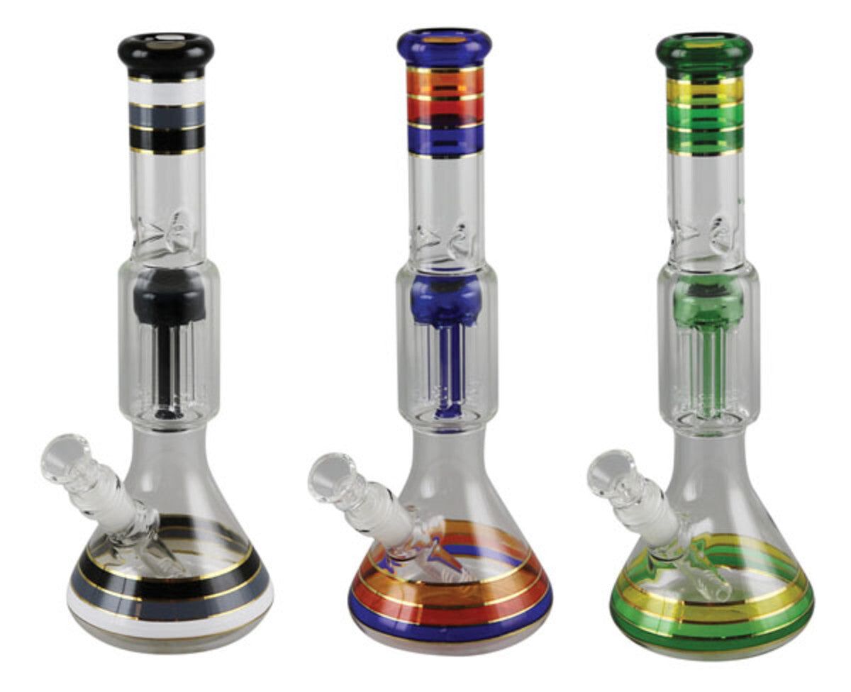 Back To Basics Beaker Water Pipe | 12" | 14mm Female | Colors Vary