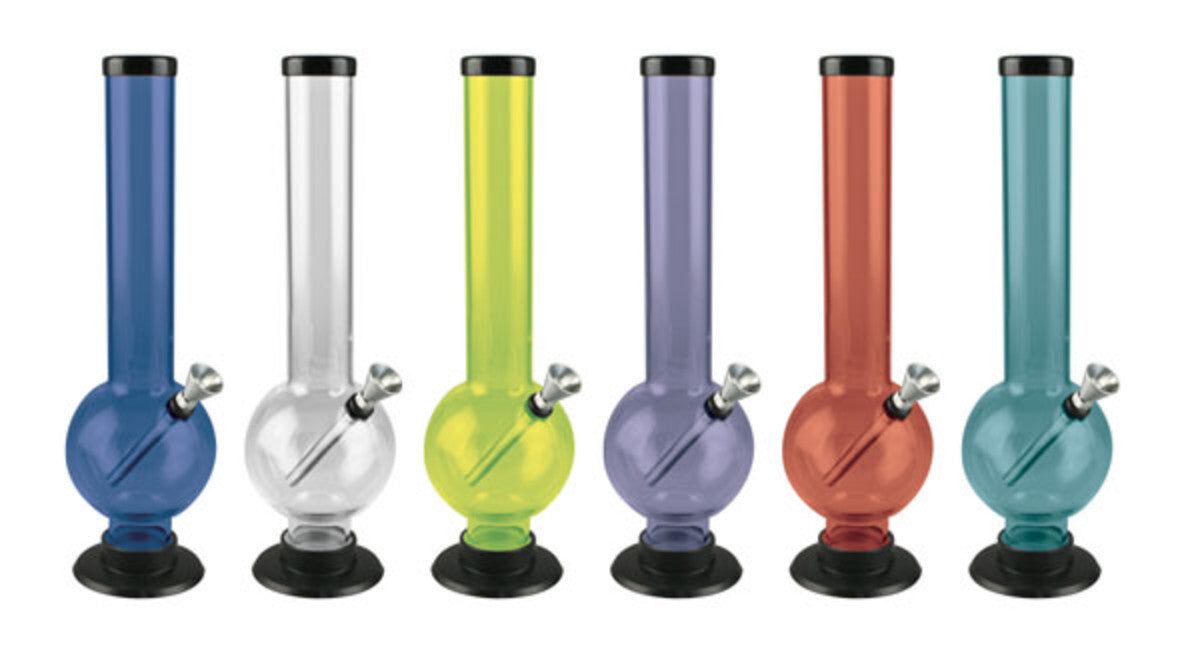 Bubble Acrylic Water Pipe | 12" | Colors Vary