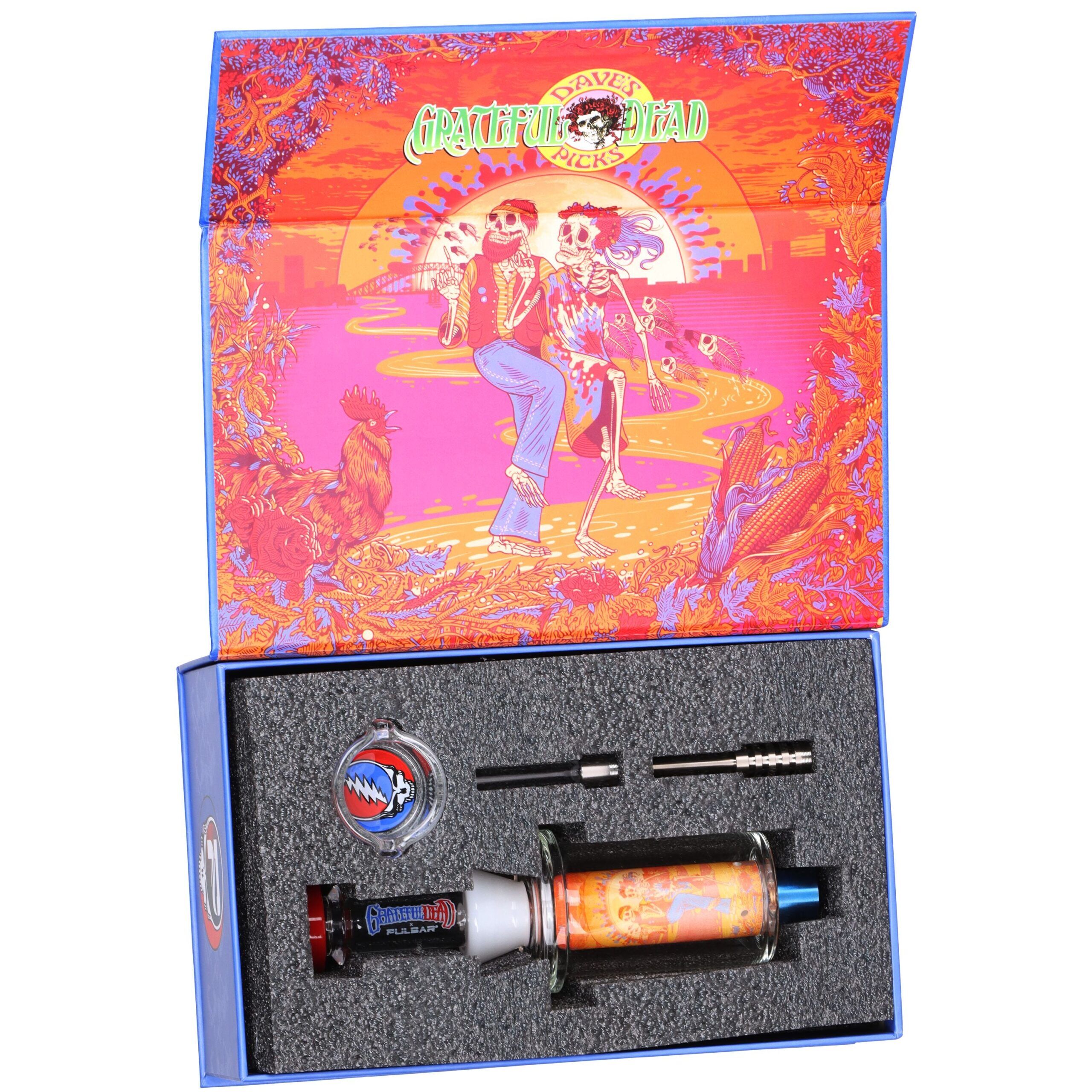 Grateful Dead x Pulsar Inside Print Vapor Vessel & SYF Dab Dish - 9.25" / Sunset Dance - Image 5