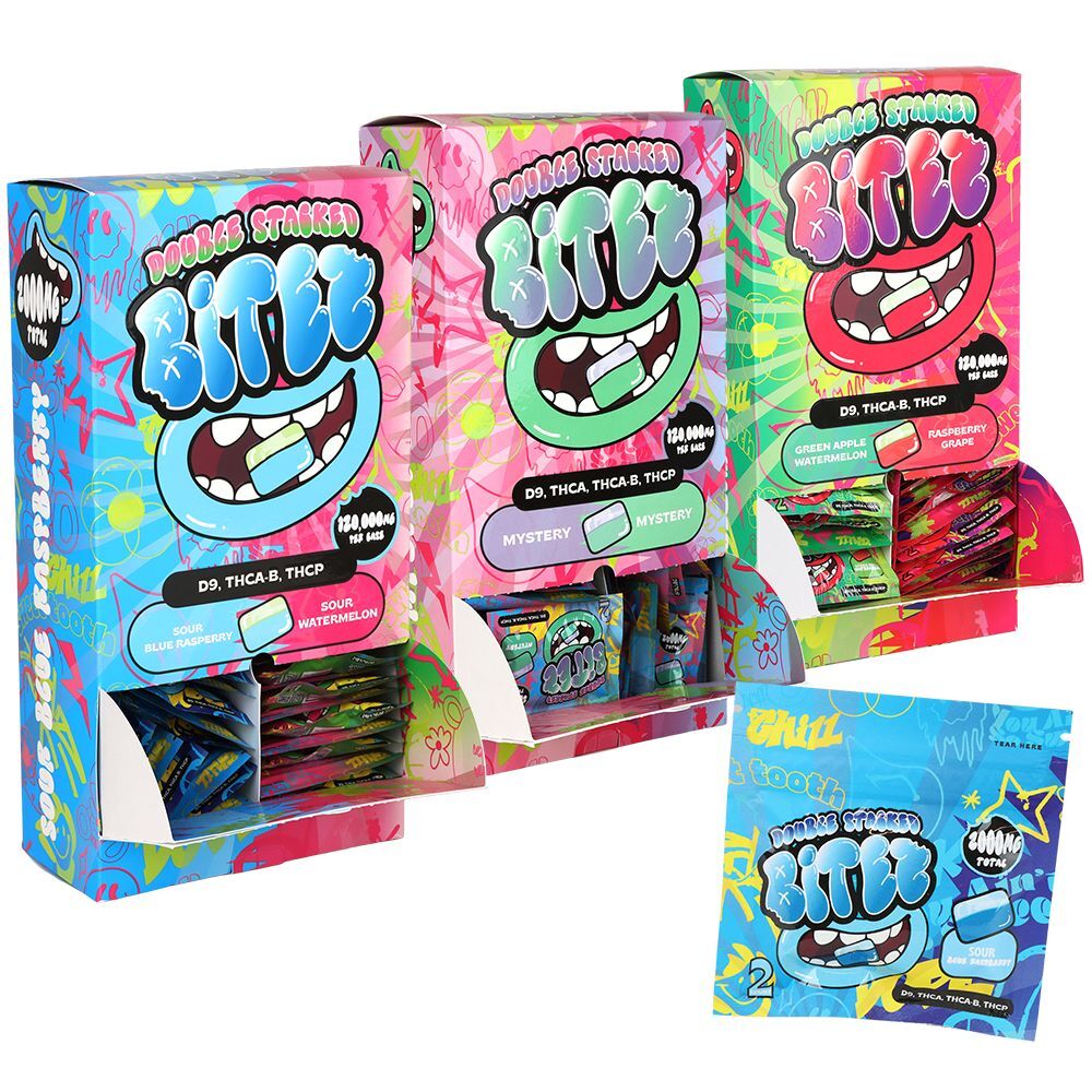 Double Stacked THC Bitez | 2000mg | 2pc | 60pk Display - Image 4
